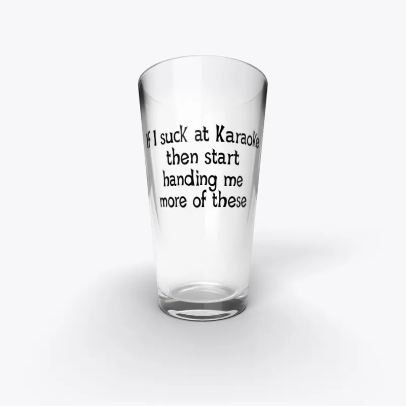 Karaoke Beer Glass